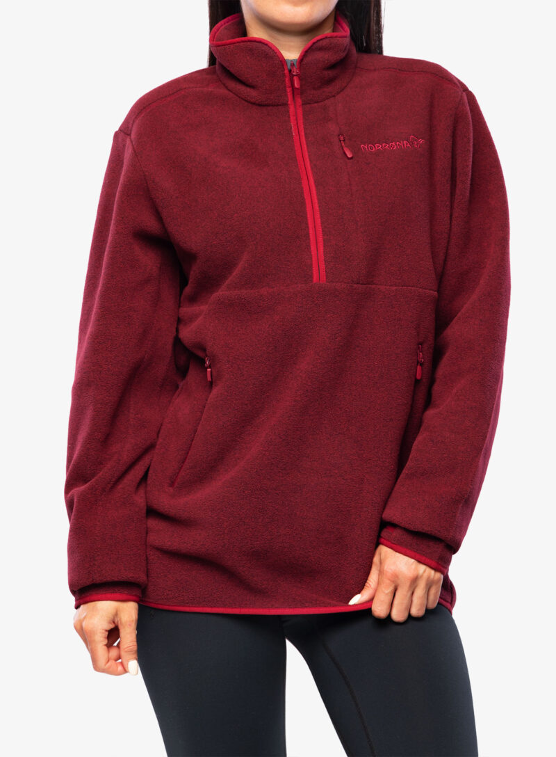 Hanorac fara gluga Norrona Norrøna Warm2 Halfzip - rhubarb melange