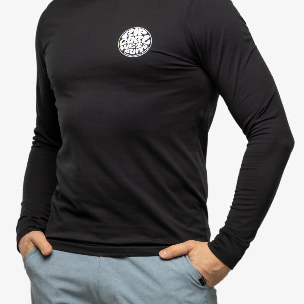 Hanorac fara gluga Rip Curl Icons of Surf L/S - black