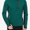 Hanorac fara gluga Smartwool Active Fleece 1/2 Zip - evergreen