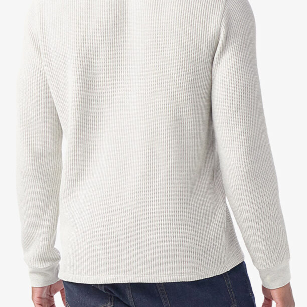 Hanorac fara gluga Smartwool Waffle Long Sleeve Henley - ash heather preţ