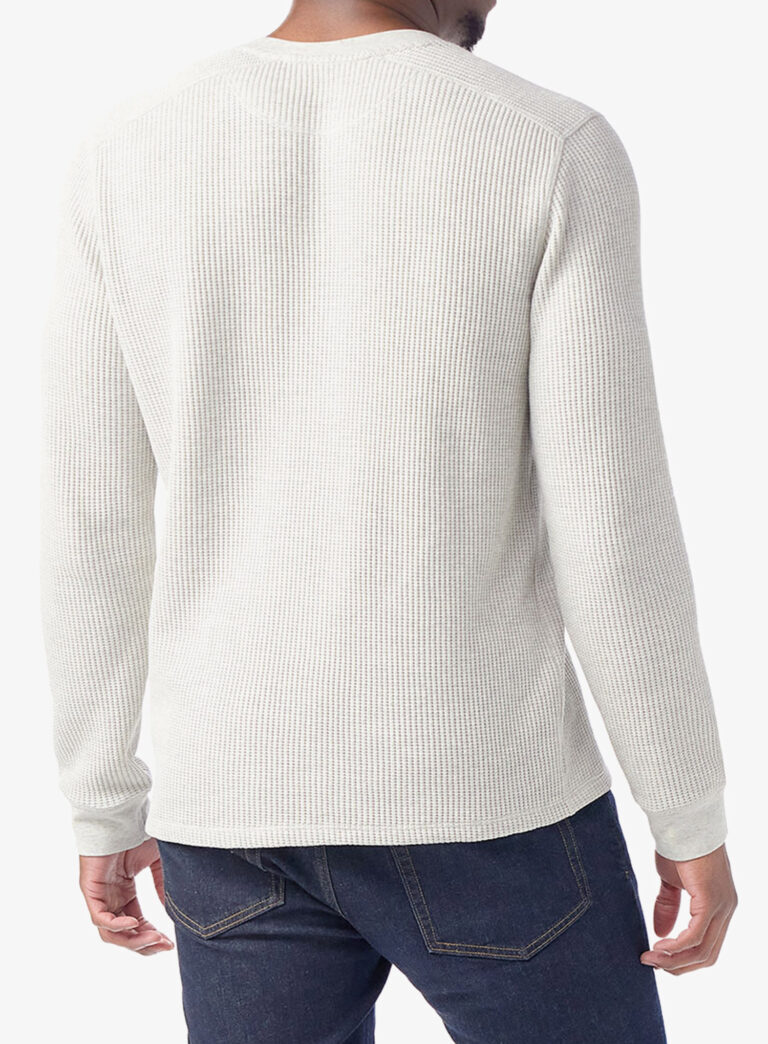 Hanorac fara gluga Smartwool Waffle Long Sleeve Henley - ash heather preţ