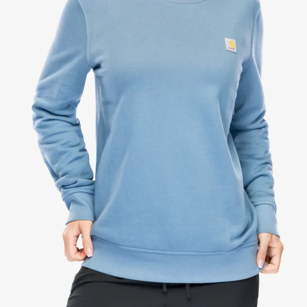 Hanorac fara gluga femei Carhartt French Terry Crewneck Sweatshirt - thundercloud