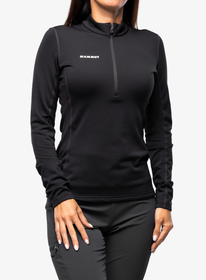 Hanorac fara gluga femei Mammut Aenergy ML Half Zip Pull - black