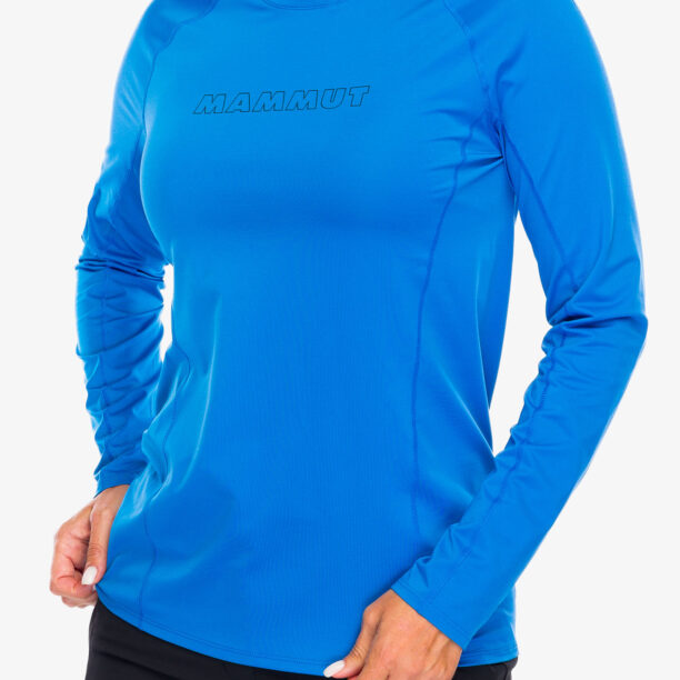 Hanorac fara gluga femei Mammut Selun FL Longsleeve Logo - glacier blue