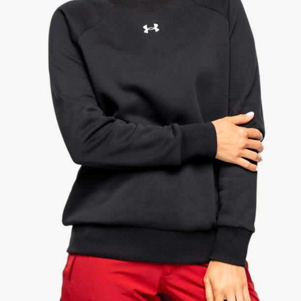 Cumpăra Hanorac fara gluga femei Under Armour Rival Fleece Crew - black/white