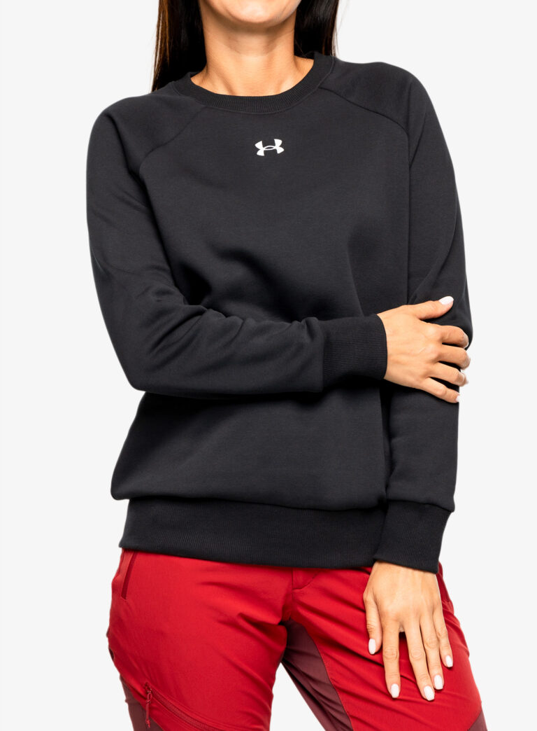 Cumpăra Hanorac fara gluga femei Under Armour Rival Fleece Crew - black/white