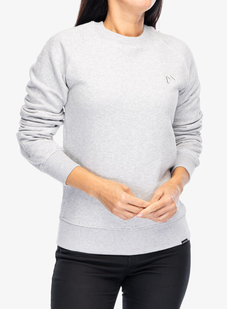 Hanorac femei Didriksons Fyn Sweater - aluminum melange