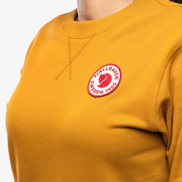 Original Hanorac femei Fjallraven 1960 Logo Badge Sweater W - acorn