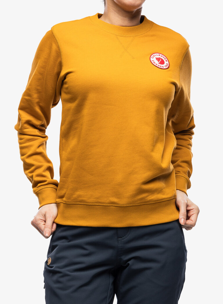 Hanorac femei Fjallraven 1960 Logo Badge Sweater W - acorn