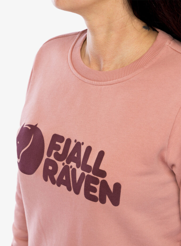 Original Hanorac femei Fjallraven Logo Sweater - dusty rose/port