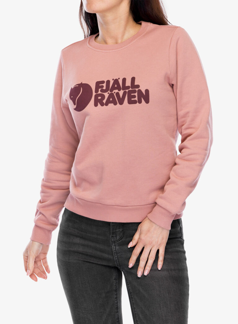 Hanorac femei Fjallraven Logo Sweater - dusty rose/port