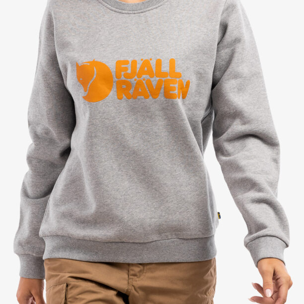 Original Hanorac femei Fjallraven Logo Sweater - grey melange