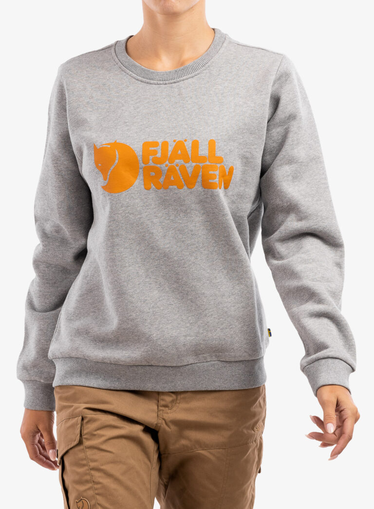 Original Hanorac femei Fjallraven Logo Sweater - grey melange