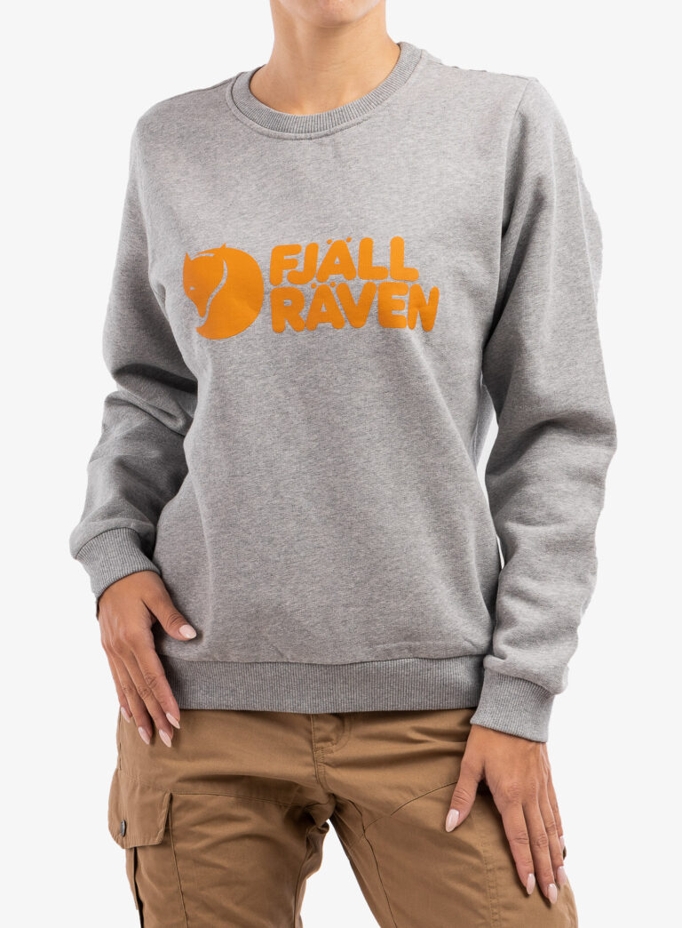 Hanorac femei Fjallraven Logo Sweater - grey melange