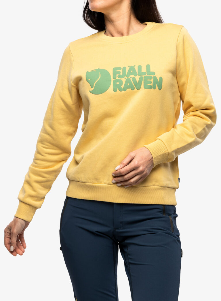 Original Hanorac femei Fjallraven Logo Sweater - mais yellow