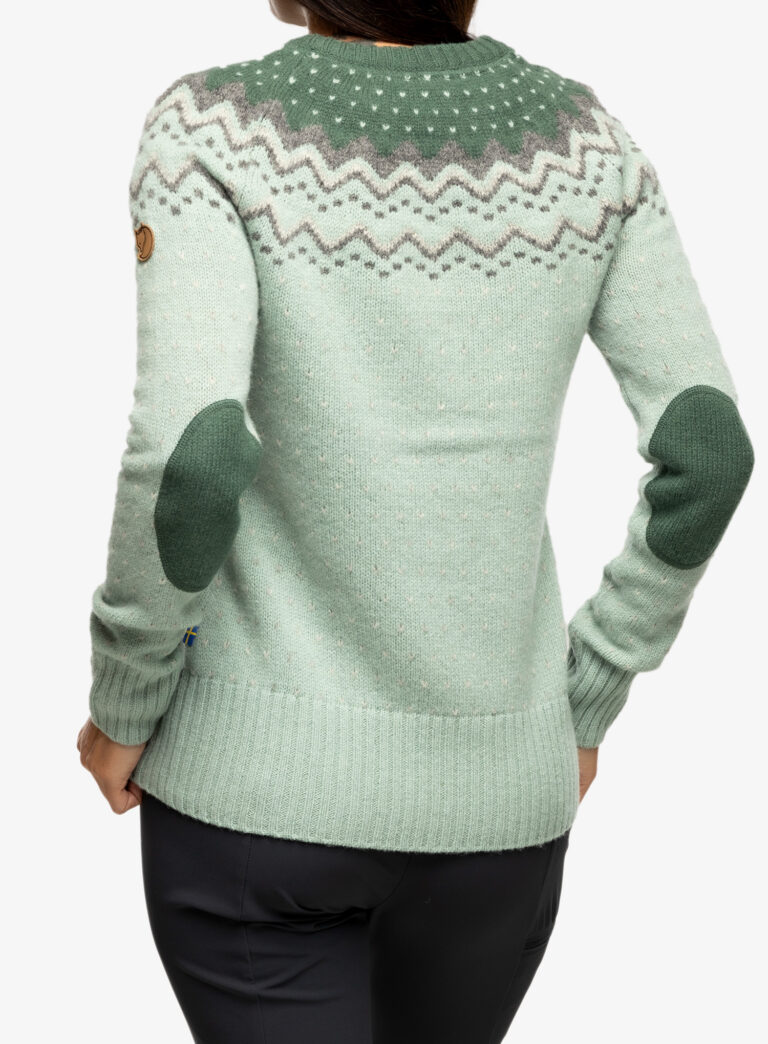 Hanorac femei Fjallraven Ovik Knit Sweater - misty green/deep patina preţ