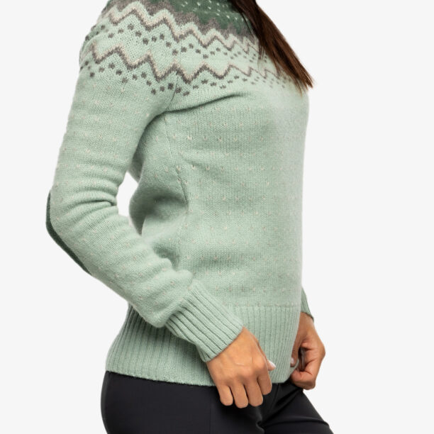 Cumpăra Hanorac femei Fjallraven Ovik Knit Sweater - misty green/deep patina