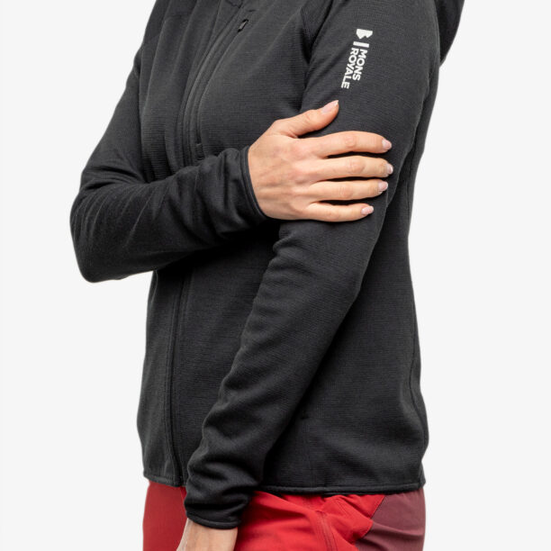 Cumpăra Hanorac femei Mons Royale Approach Merino Gridlock Hoody - black/pip