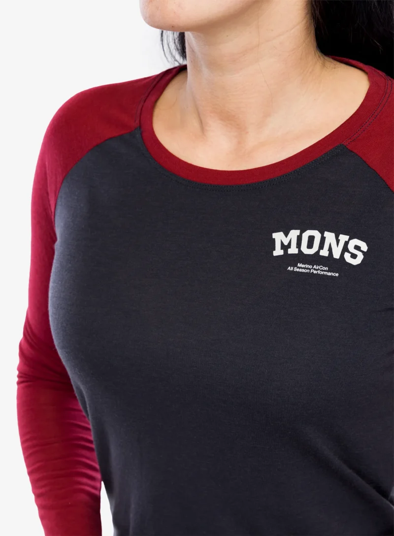 Original Hanorac femei Mons Royale Icon Raglan - cherry/9 iron