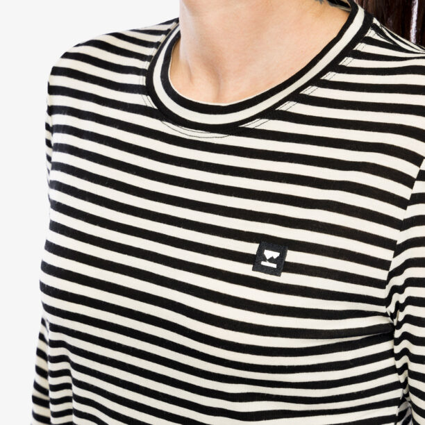 Original Hanorac femei Mons Royale Icon Relaxed LS - MR stripe