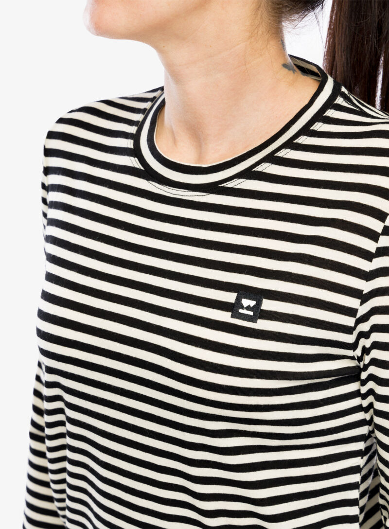 Original Hanorac femei Mons Royale Icon Relaxed LS - MR stripe