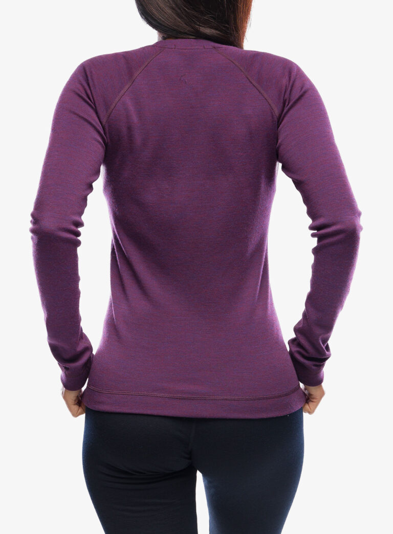 Hanorac femei Smartwool Classic Thermal Merino Base Layer Crew Boxed - purple iris heather preţ