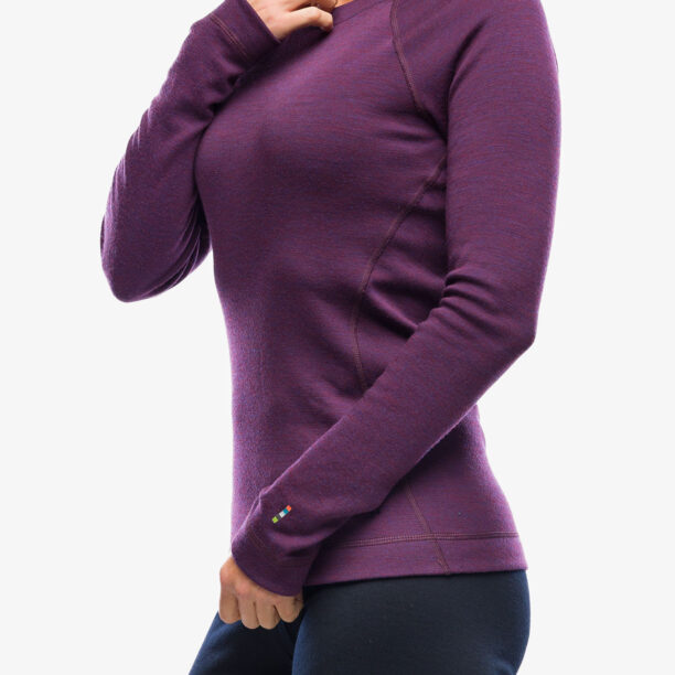 Cumpăra Hanorac femei Smartwool Classic Thermal Merino Base Layer Crew Boxed - purple iris heather