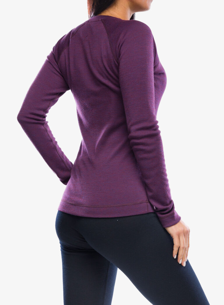 Preţ Hanorac femei Smartwool Classic Thermal Merino Base Layer Crew Boxed - purple iris heather