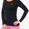 Hanorac femei Under Armour HeatGear Armour Long Sleeve - black/metalic silver