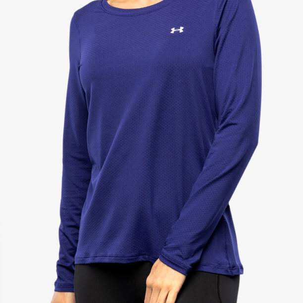 Cumpăra Hanorac femei Under Armour HeatGear Armour Long Sleeve - sonar blue/metallic silver