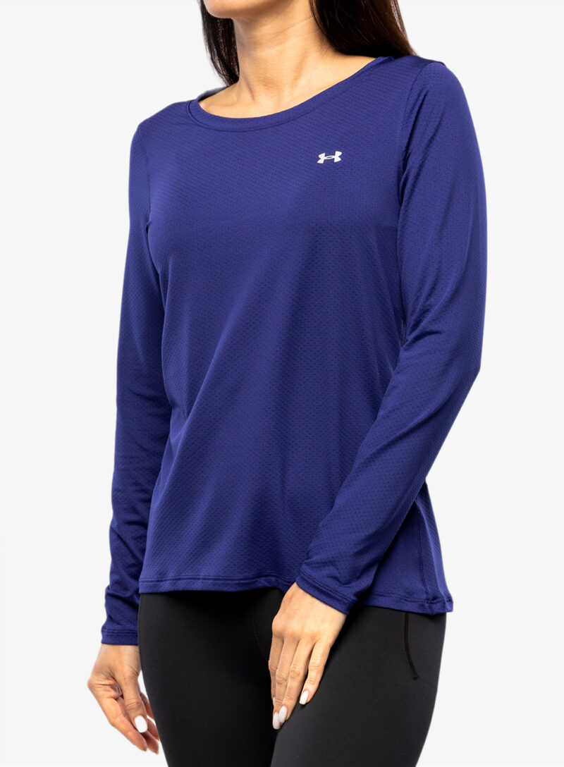 Cumpăra Hanorac femei Under Armour HeatGear Armour Long Sleeve - sonar blue/metallic silver