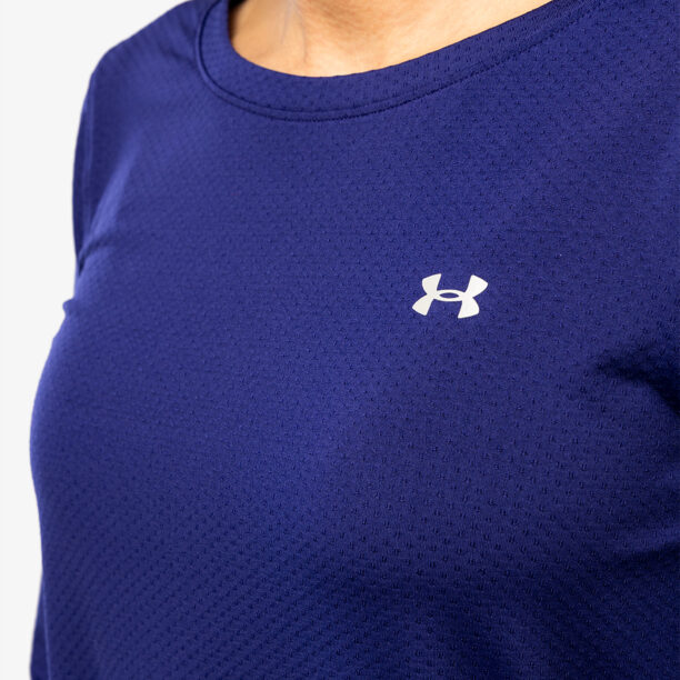 Preţ Hanorac femei Under Armour HeatGear Armour Long Sleeve - sonar blue/metallic silver