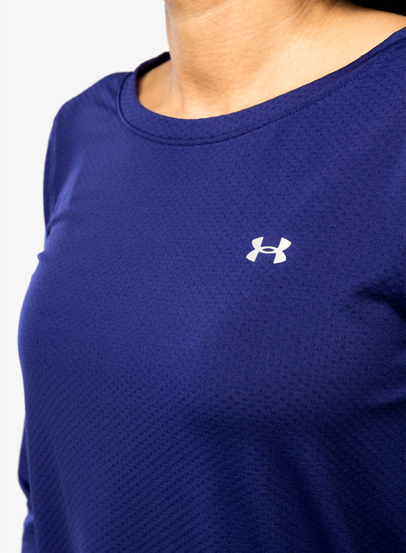 Preţ Hanorac femei Under Armour HeatGear Armour Long Sleeve - sonar blue/metallic silver