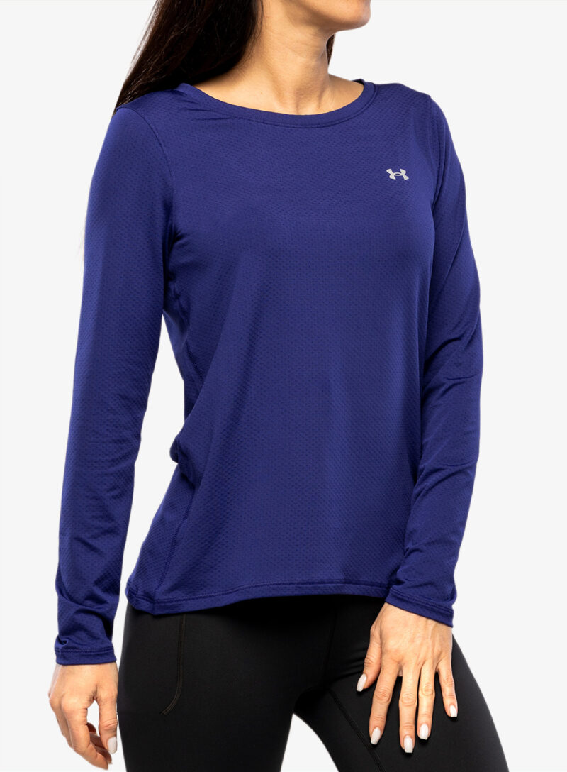 Hanorac femei Under Armour HeatGear Armour Long Sleeve - sonar blue/metallic silver