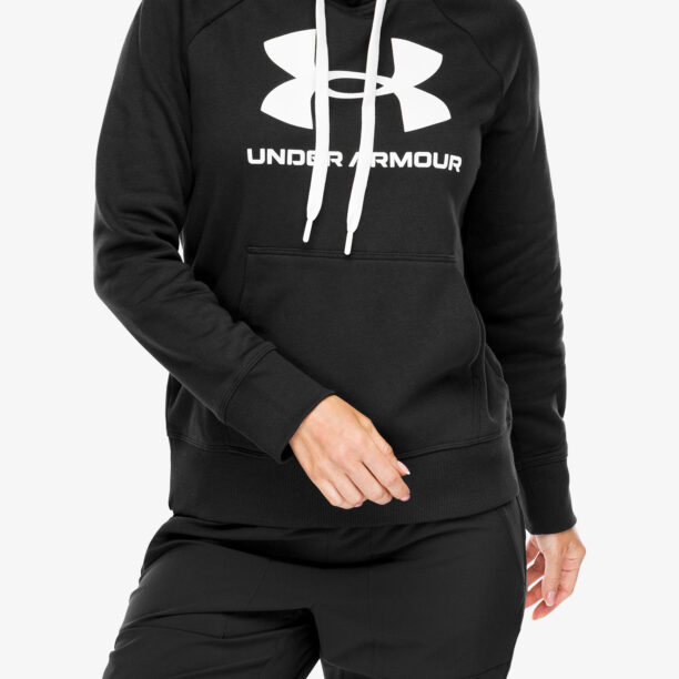 Hanorac femei Under Armour Rival Fleece Logo Hoodie - black/white/white