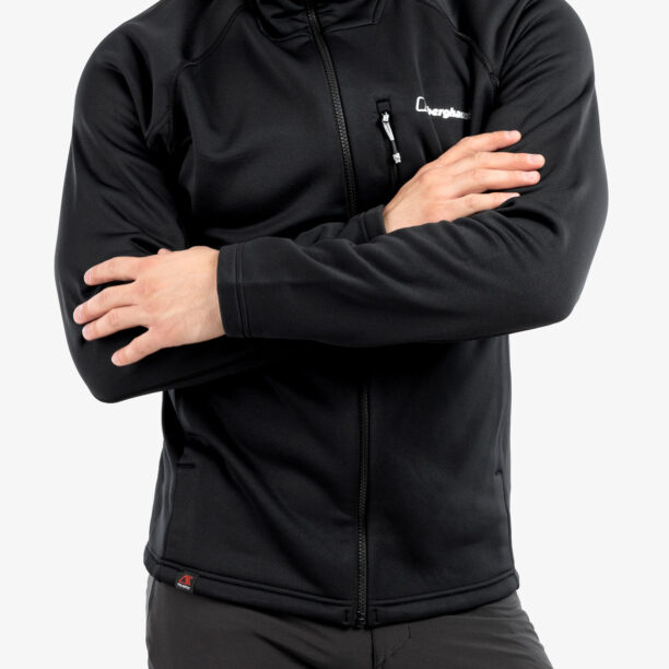 Hanorac fleece Berghaus Carnot Hooded - black/black preţ