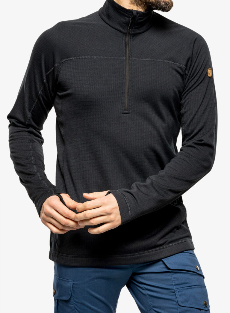 Cumpăra Hanorac fleece Fjallraven Abisko Lite Fleece Half Zip - black