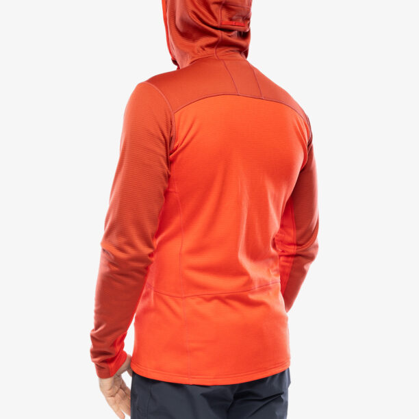 Hanorac fleece Haglofs ROC Flash Mid Hood - corrosion/zenith red preţ