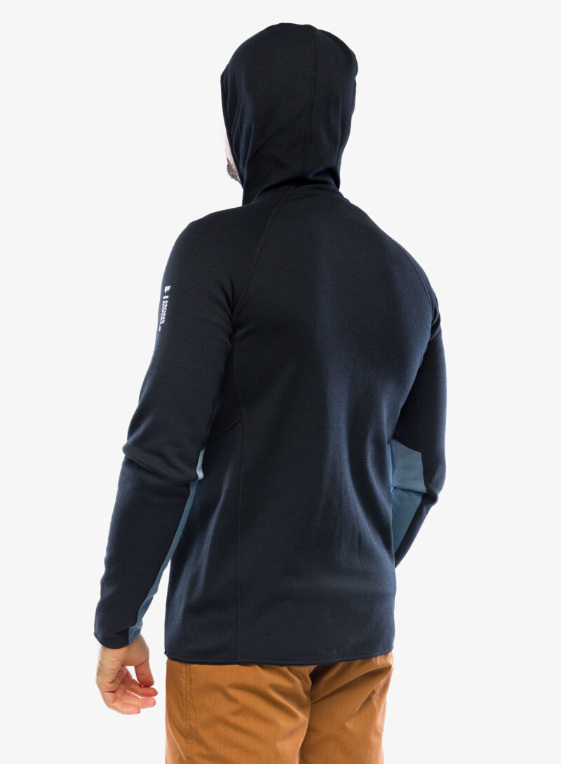 Original Hanorac fleece Mons Royale Approach Merino Shift Fleece Hood - blue slate/black