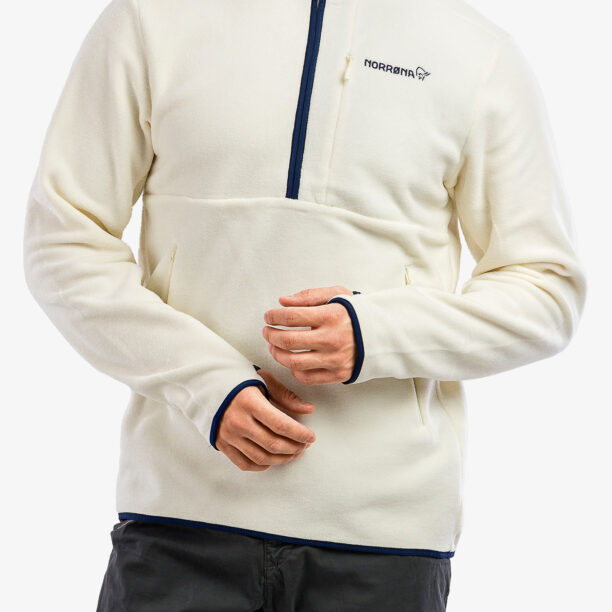 Preţ Hanorac fleece Norrona Norrøna Warm2 Halfzip - snowdrop