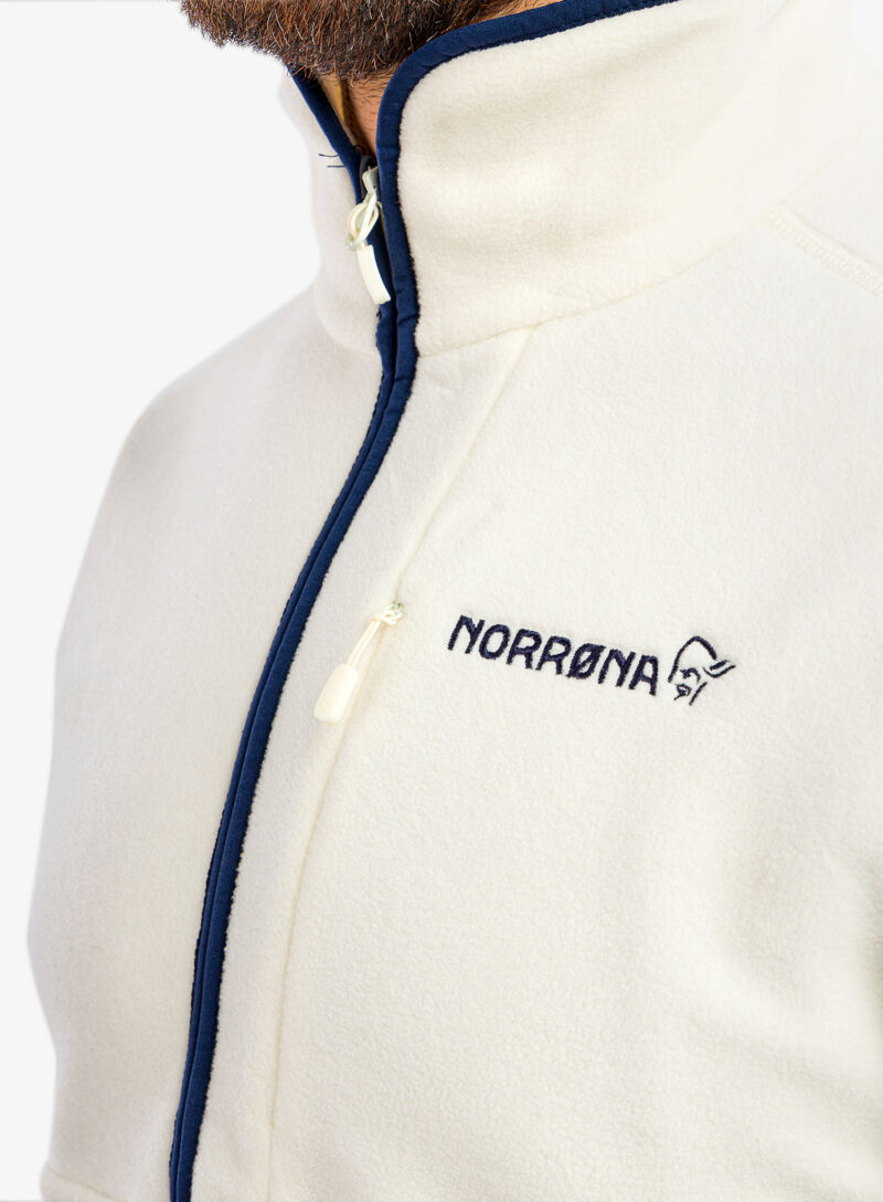 Original Hanorac fleece Norrona Norrøna Warm2 Halfzip - snowdrop