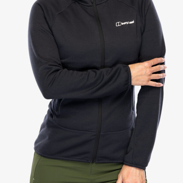 Cumpăra Hanorac fleece femei Berghaus Heuberg Hoody - jet black/grey pinstripe marl