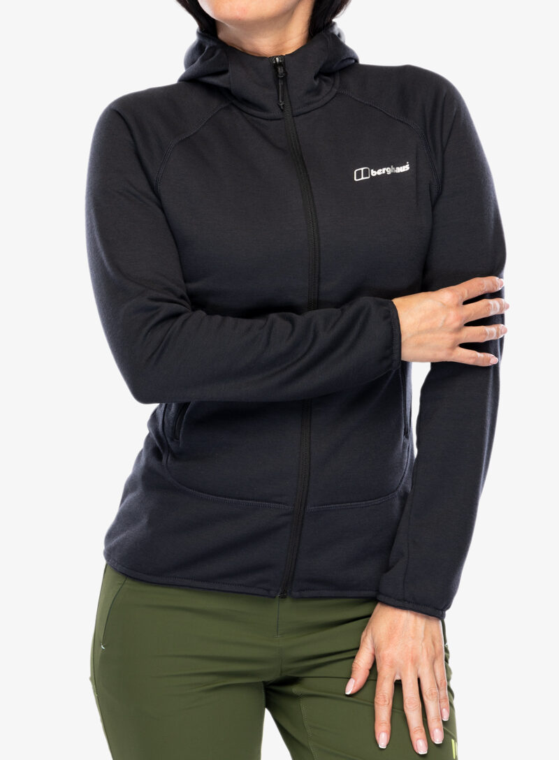 Cumpăra Hanorac fleece femei Berghaus Heuberg Hoody - jet black/grey pinstripe marl