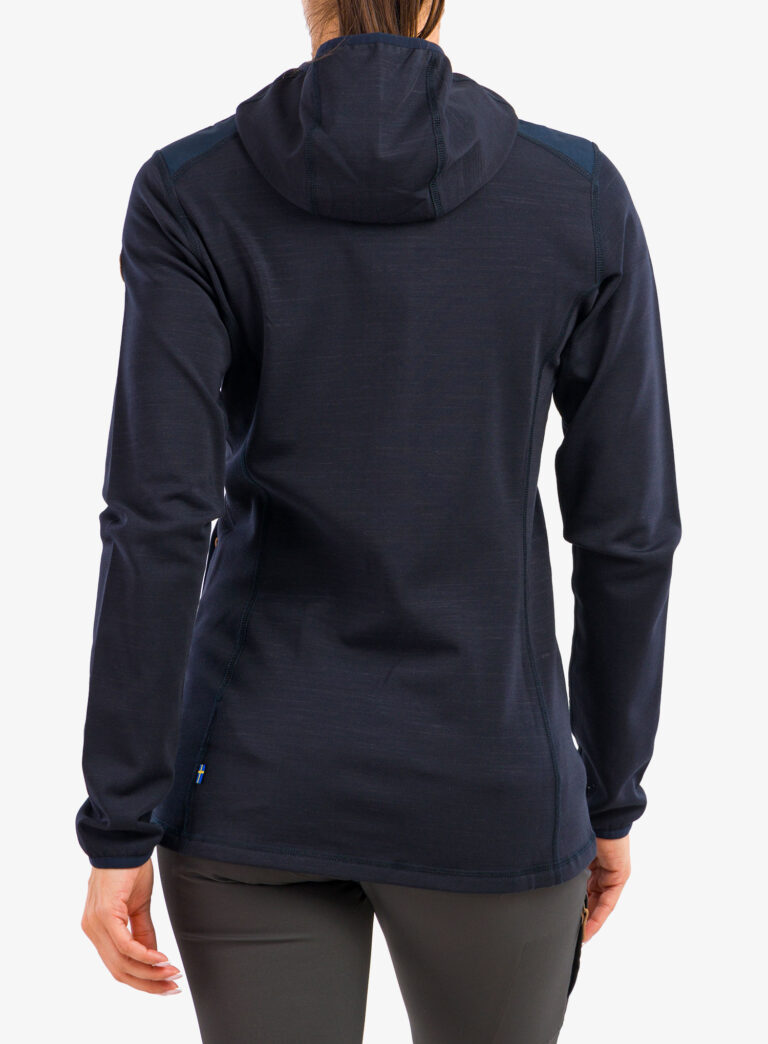 Hanorac fleece femei Fjallraven Keb Fleece Hoodie - dark navy preţ