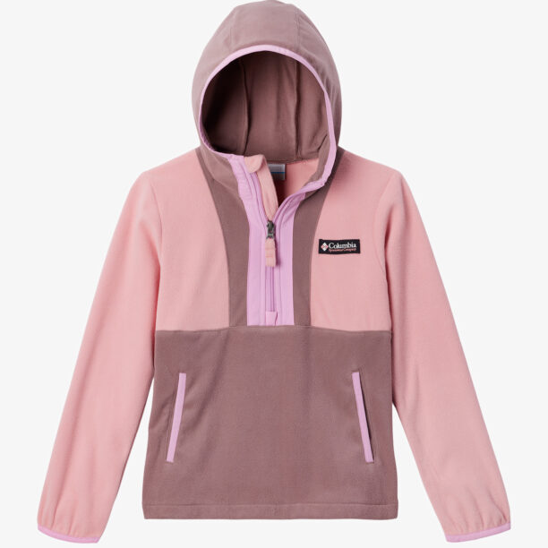 Hanorac pentru băieți Columbia Back Bowl Lite Half Zip Hoodie - salmon rose/fig/cosmos