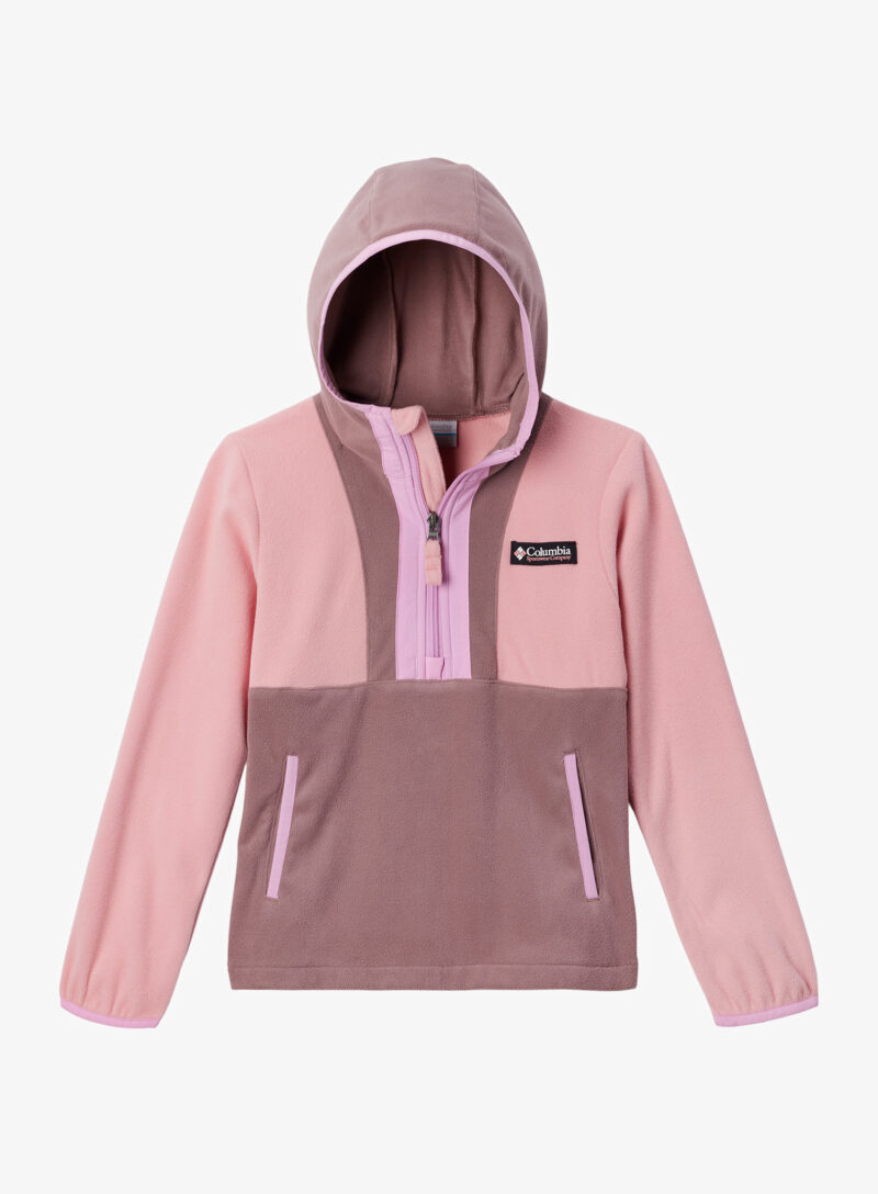 Hanorac pentru băieți Columbia Back Bowl Lite Half Zip Hoodie - salmon rose/fig/cosmos