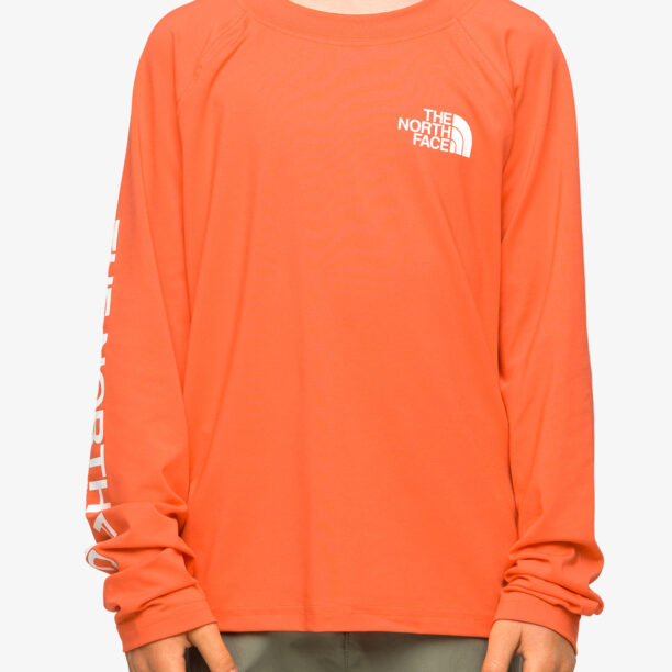 Hanorac pentru băieți The North Face Amphibious L/S Sun Tee - retro orange