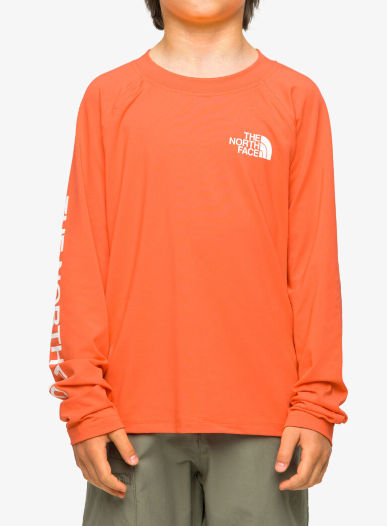 Hanorac pentru băieți The North Face Amphibious L/S Sun Tee - retro orange