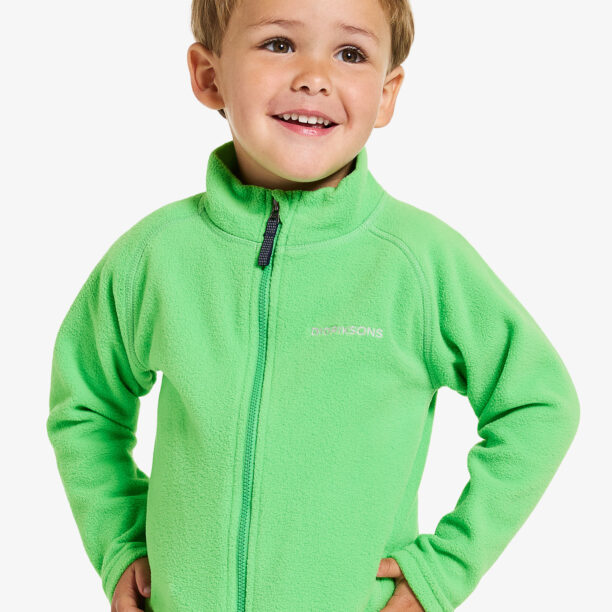 Hanorac pentru copii Didriksons Monte Full Zip - frog green