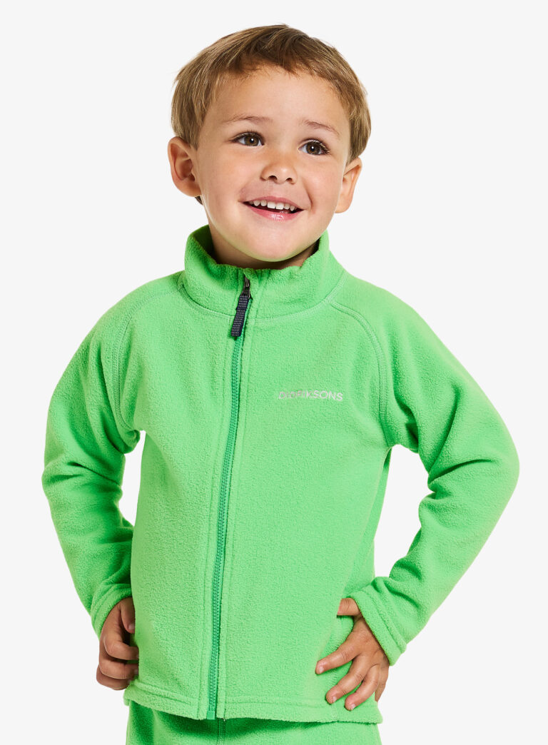 Hanorac pentru copii Didriksons Monte Full Zip - frog green